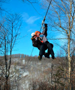 Tyroliennes et Via Ferrata Hiver