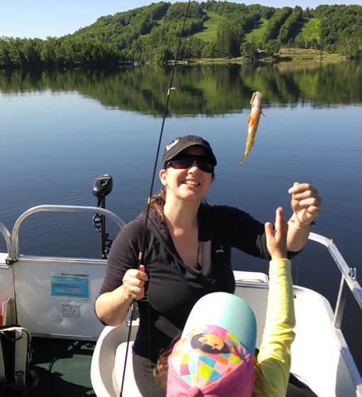 Family Fishing on Lake Ouimet MontTremblant