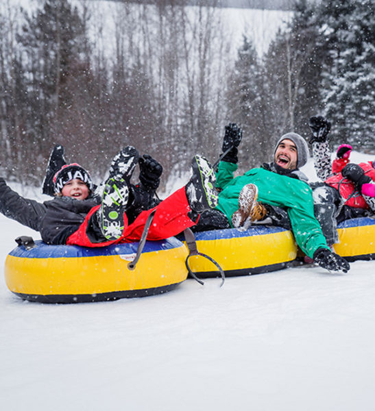 glissade sur tube mont tremblant