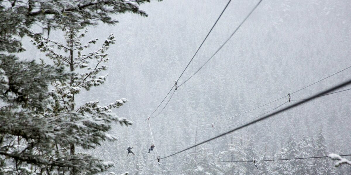 Spring Break in Mont Tremblant - Winter Zipline