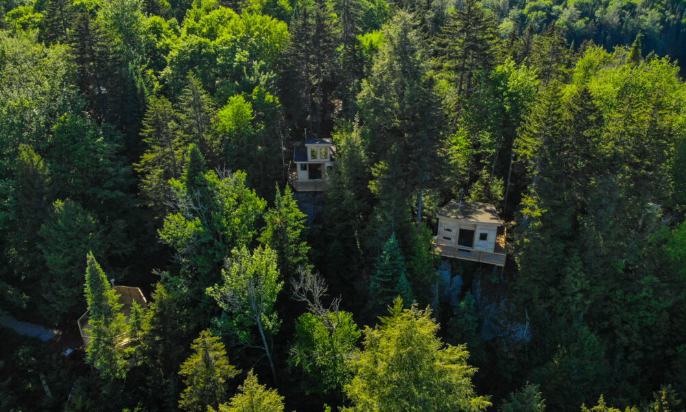 ready to camp for rent in Mont-tremblant, treehouses to rent